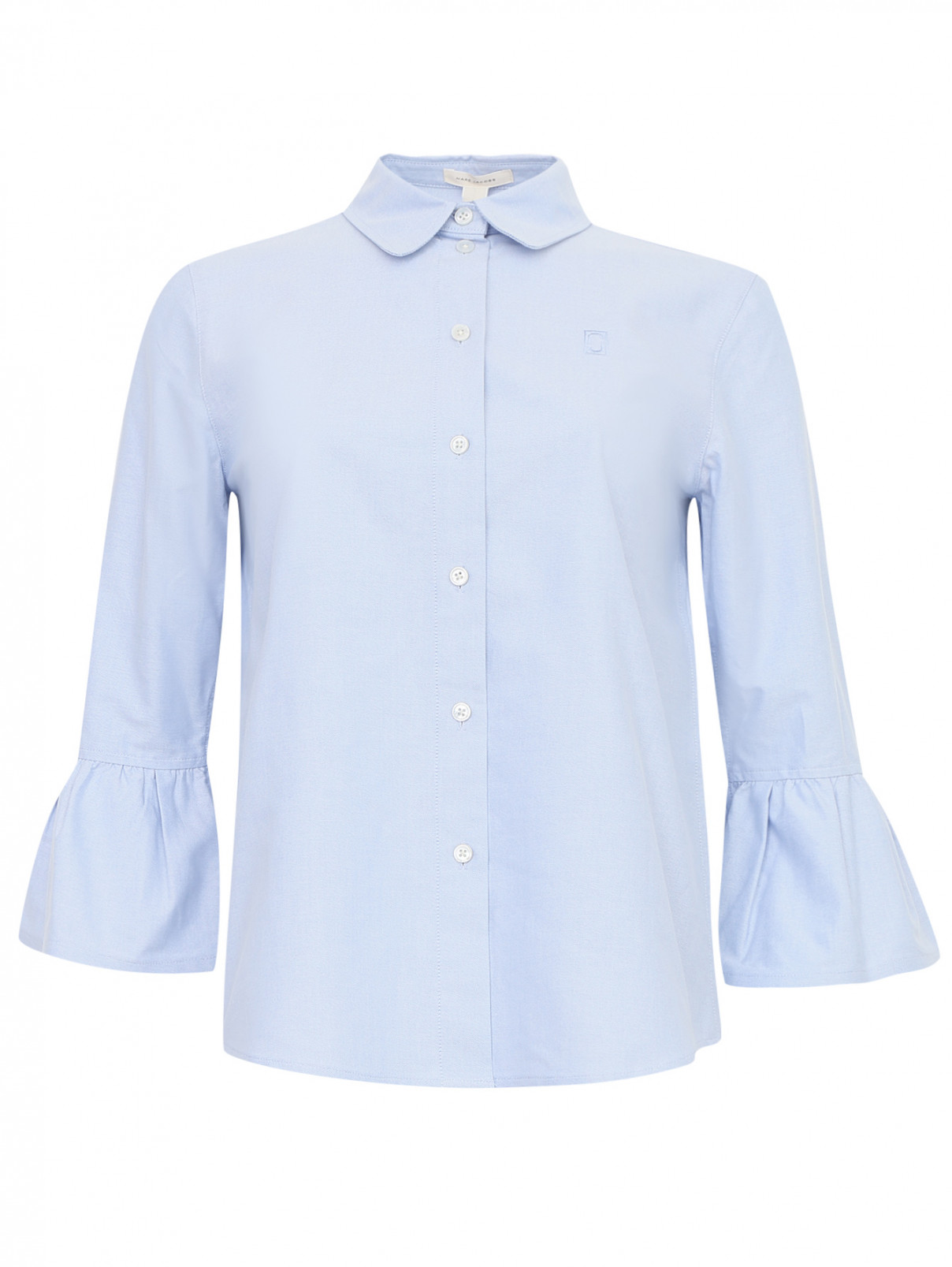 Рубашка из хлопка с рукавами-клеш Marc Jacobs  –  Общий вид  – Цвет:  Синий