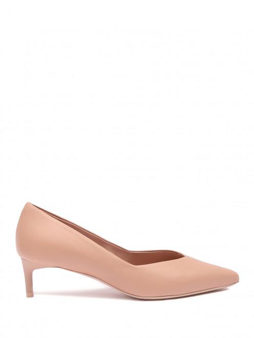 Туфли Kitten heel из кожи Max Mara - Обтравка1