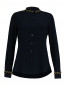 Блуза из шелка декорированная цепями Moschino  –  Общий вид