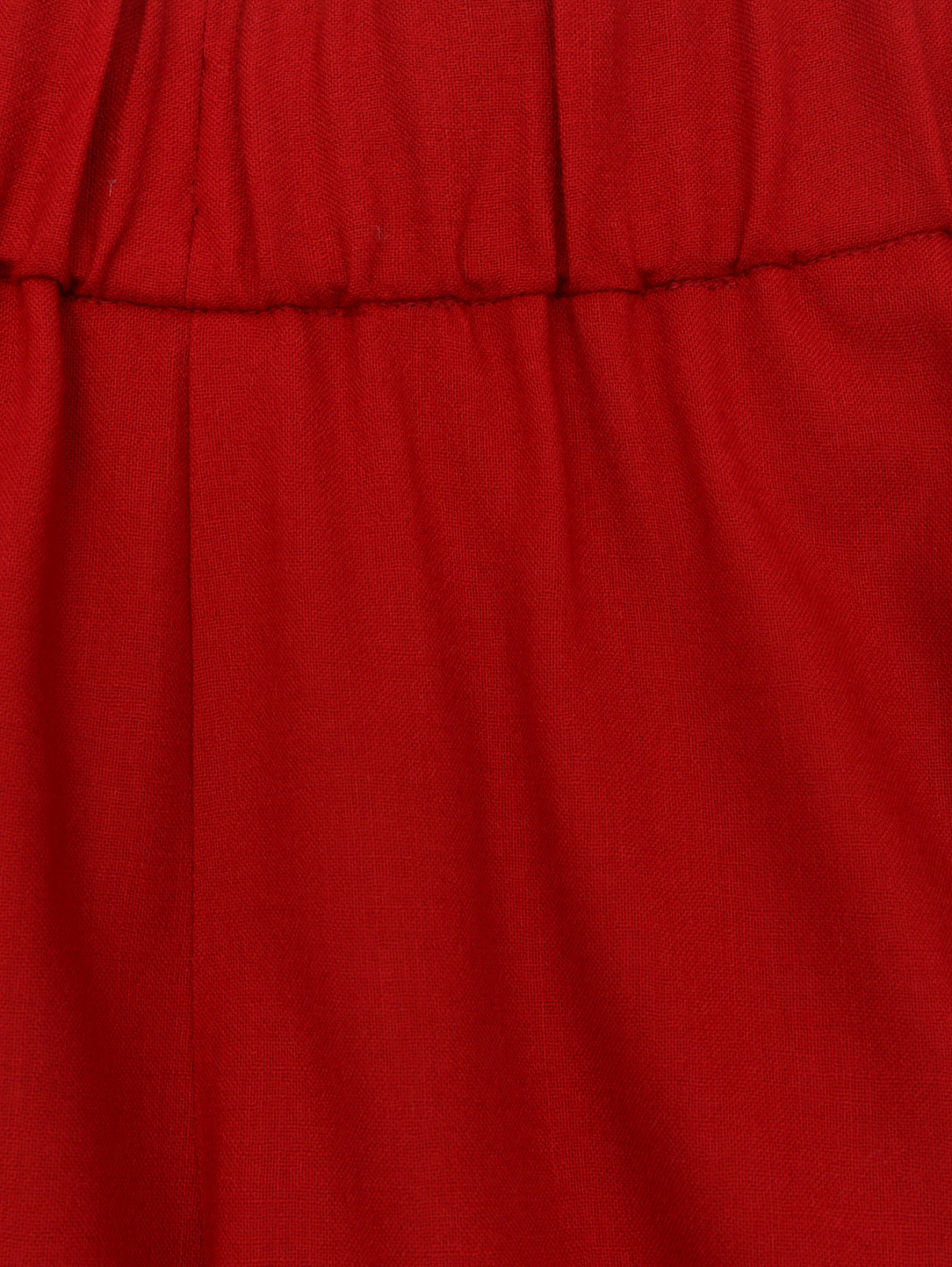 Широкие брюки из шерсти на резинке Aspesi  –  Деталь  – Цвет:  Красный