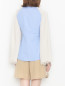 Комбинированная блуза из хлопка с узором полоска Weekend Max Mara  –  МодельВерхНиз1