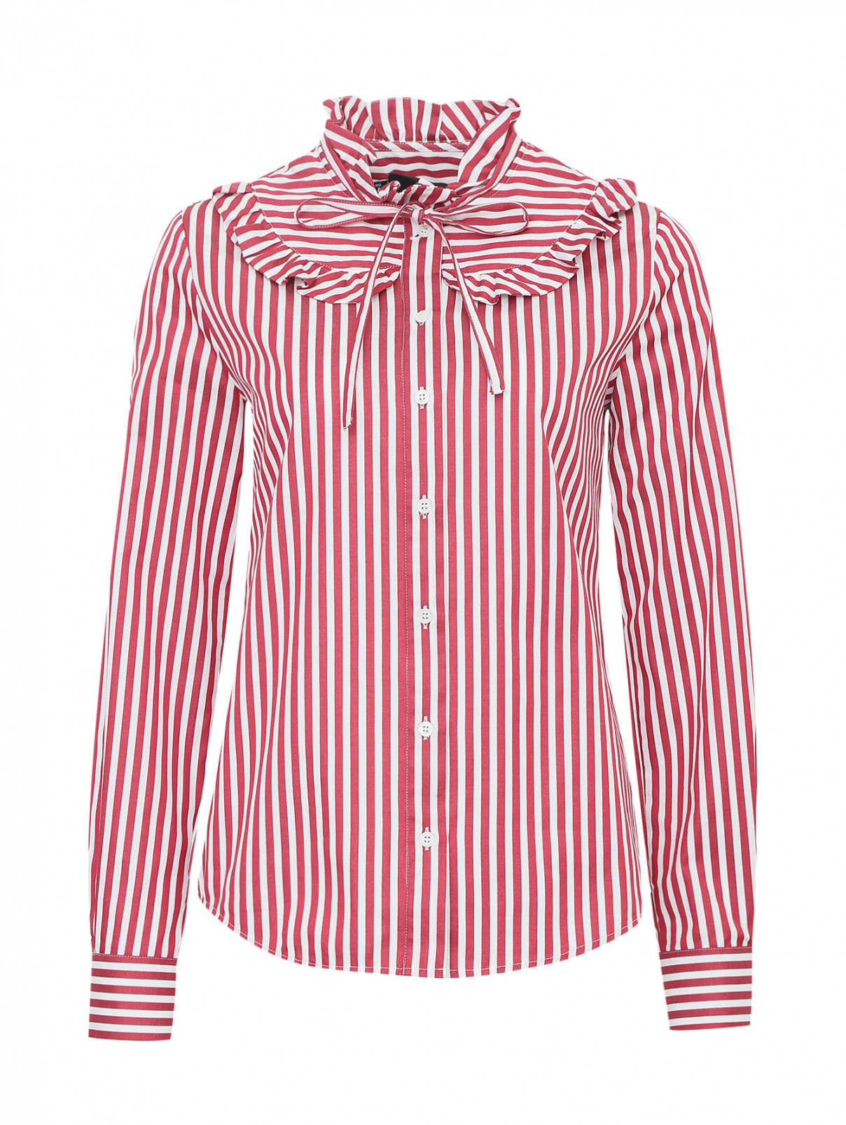 Блуза из хлопка с узором "полоска" Love Moschino  –  Общий вид  – Цвет:  Узор