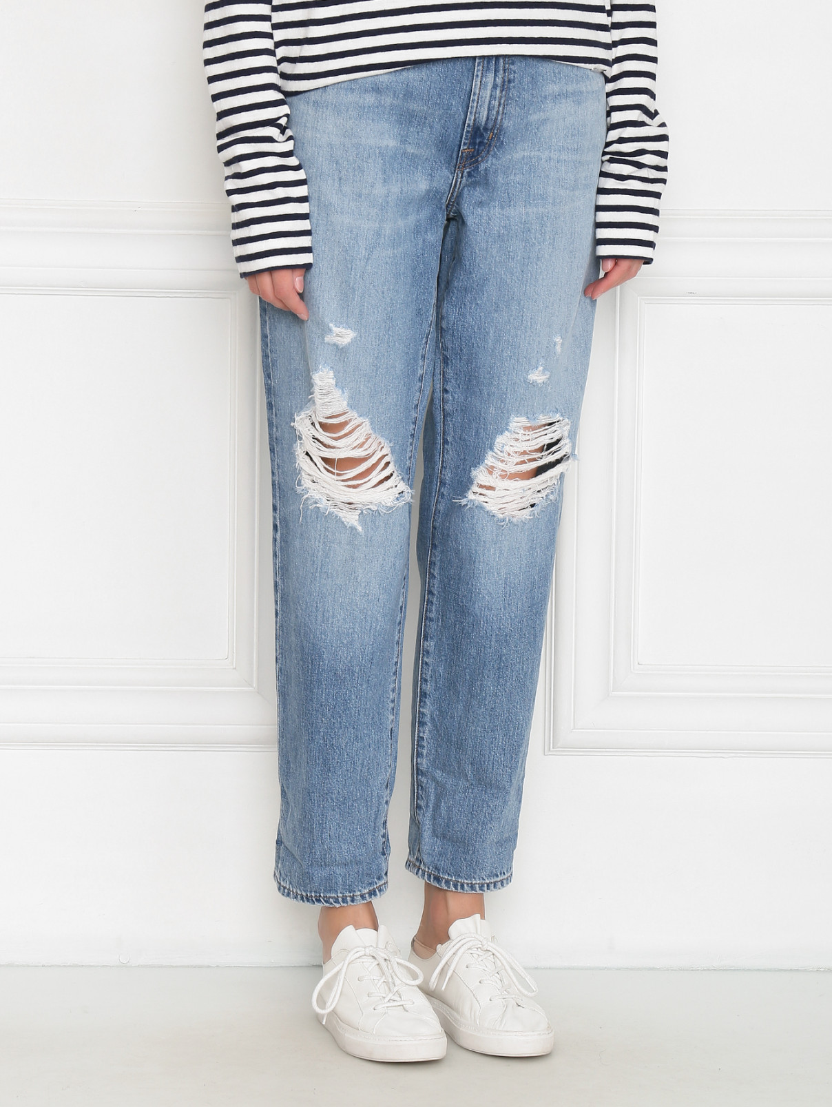 J Brand джинсовые джинсы из хлопка с рваным эффектом (555058) купить соскидкой – распродажа в Боско Аутлет