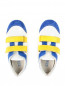Кожаные кроссовки на липучках с контрастными вставками MiMiSol  –  Обтравка4