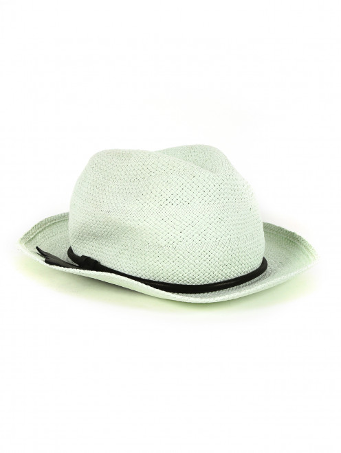 Шляпа из соломы с отделкой из кожи Emporio Armani - Общий вид