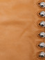 Высокие перчатки из кожи с металлическими пуговицами Ermanno Scervino  –  Деталь