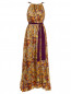 Шелковое макси-платье с абстрактным принтом A La Russe  –  Общий вид