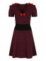Трикотажное платье с узором и декоративными бантами Emporio Armani  –  Общий вид