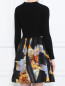 Платье из шерсти и кашемира с принтом Moschino Couture  –  Модель Верх-Низ1