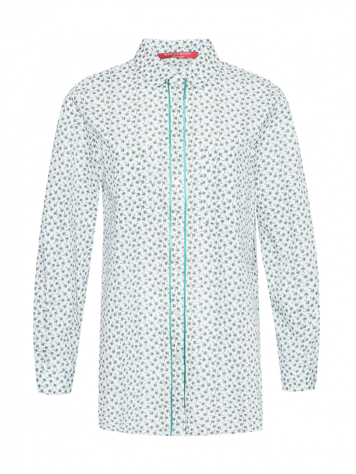 Рубашка из хлопка с узором Marina Rinaldi  –  Общий вид  – Цвет:  Мультиколор