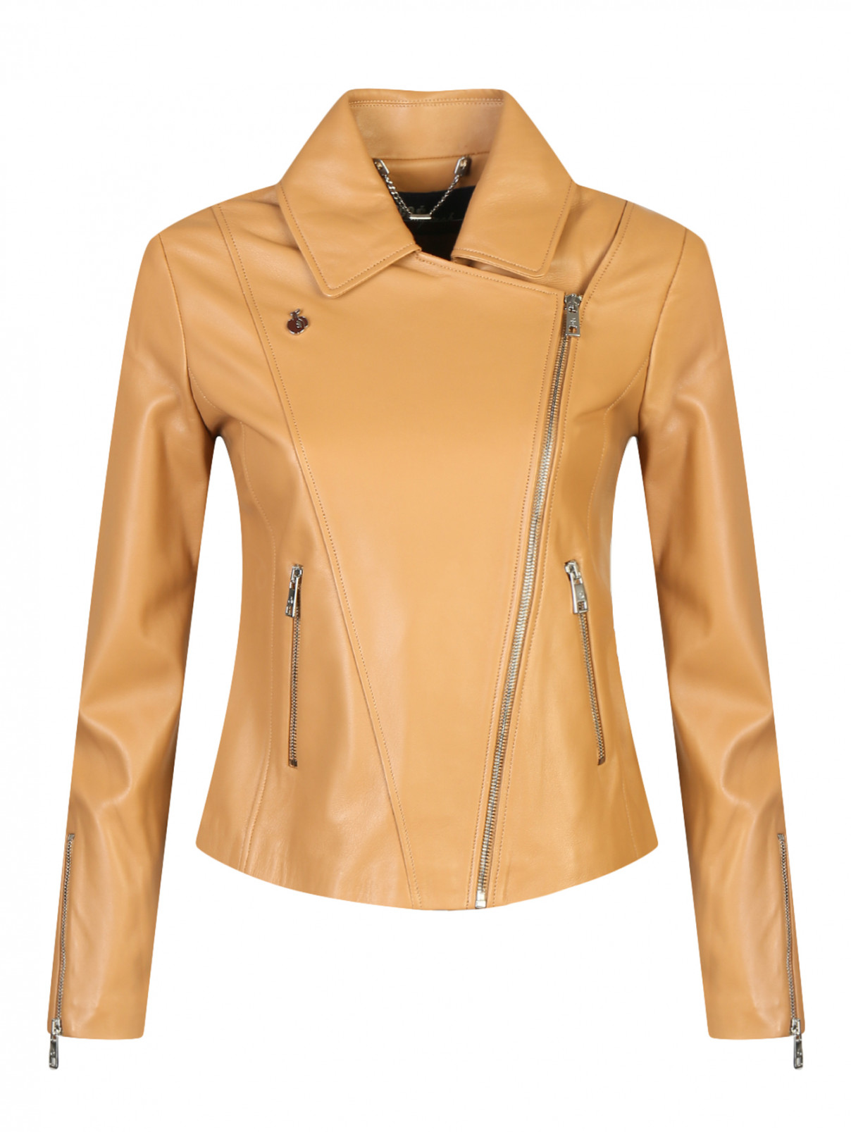 Куртка-косуха из кожи BOSCO  –  Общий вид  – Цвет:  Бежевый