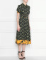Платье из вискозы, с цветочным узором N21  –  МодельВерхНиз