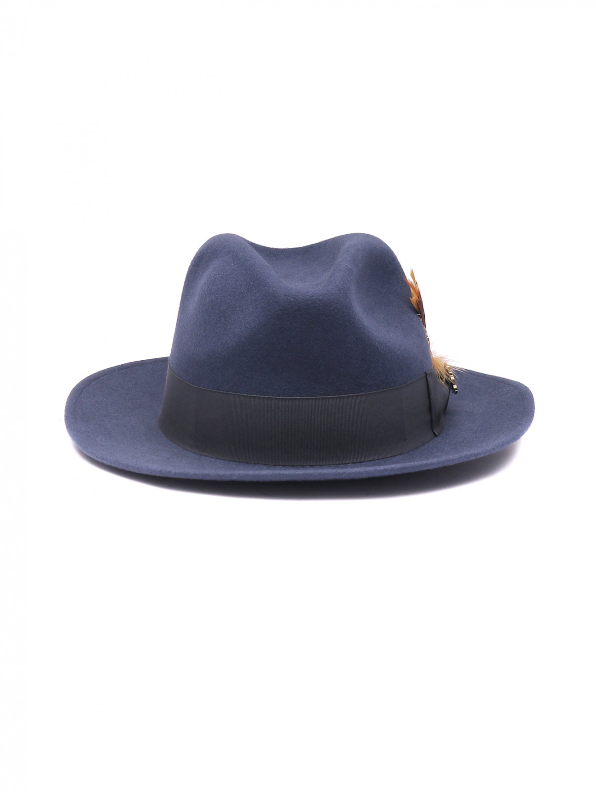 Шляпа из шерсти с пером Stetson  –  Общий вид  – Цвет:  Синий