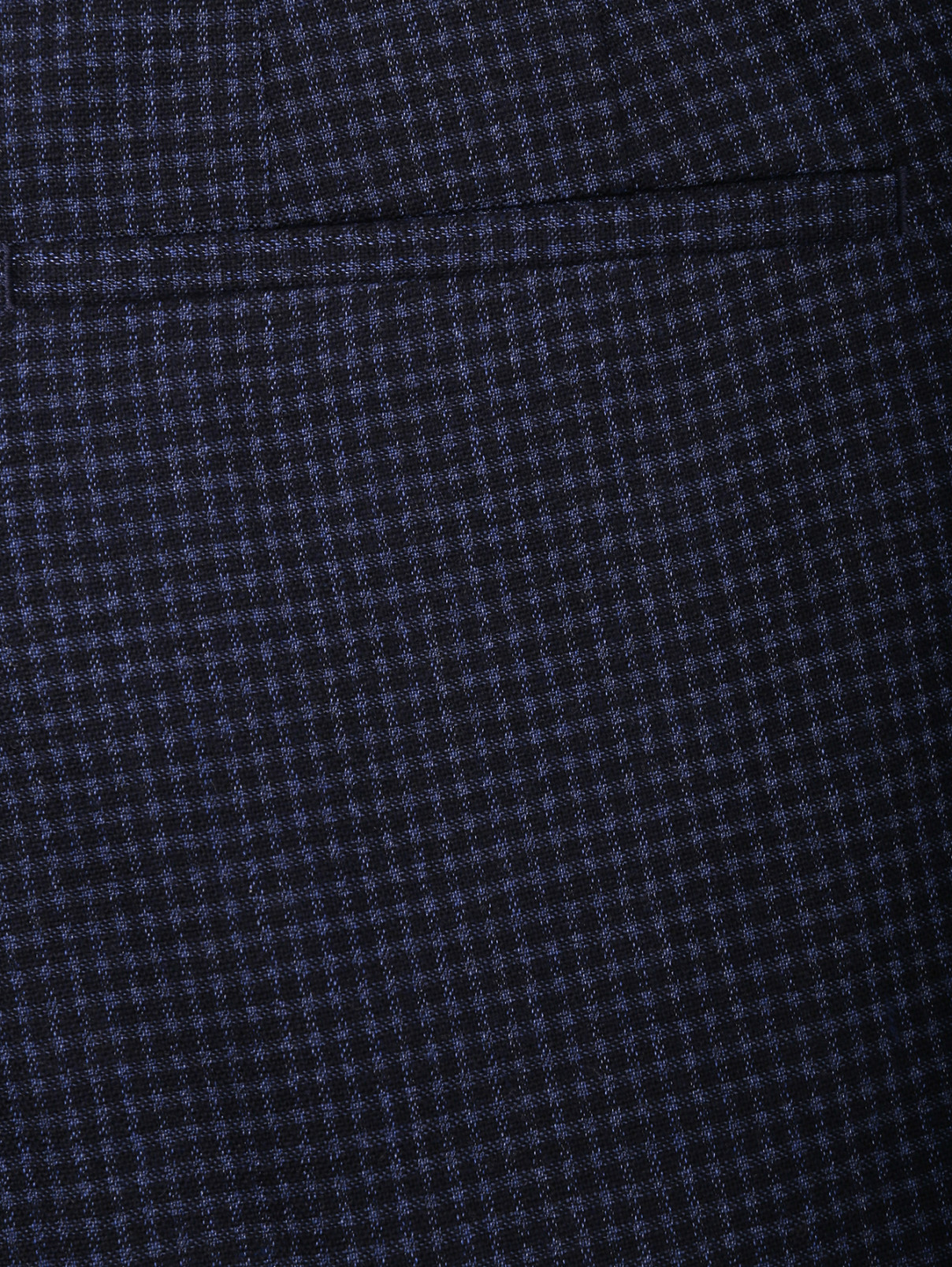 Брюки из смешанной шерсти с узором клетка Paul Smith  –  Деталь1  – Цвет:  Синий