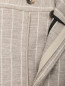 Брюки на резинке из шерсти с узором "Полоска" Giampaolo  –  Деталь
