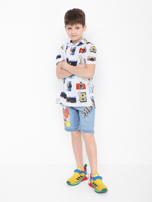 Хлопковая рубашка с коротким рукавом Paul Smith - МодельОбщийВид