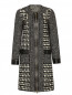 Пальто из шерсти с узором и накладными карманами Andrew GN  –  Общий вид