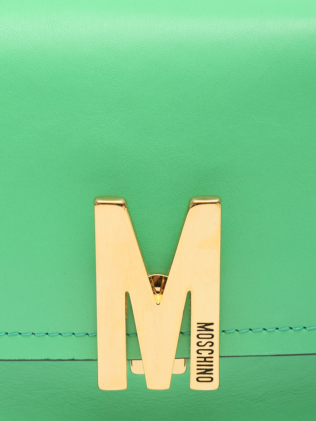 Сумка из кожи на плечевом ремне Moschino  –  Деталь  – Цвет:  Зеленый