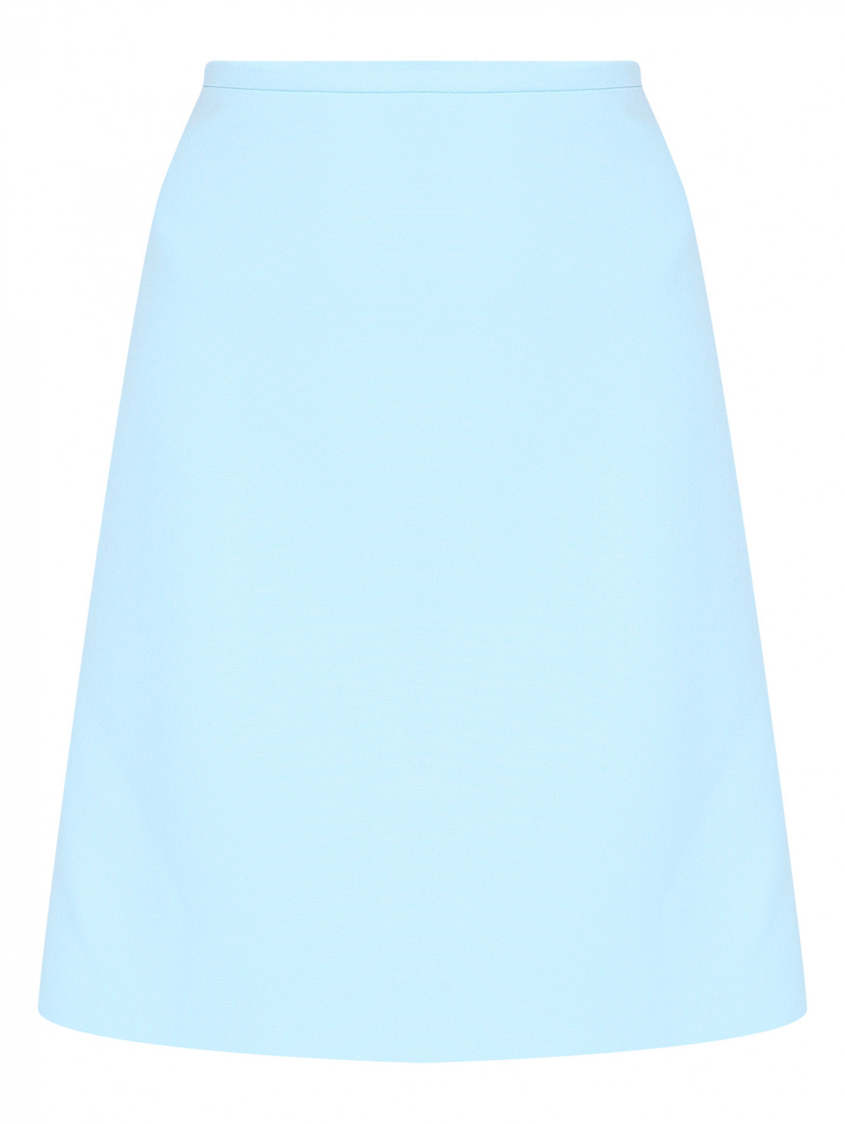 Юбка из смешанной вискозы однотонная Sportmax  –  Общий вид  – Цвет:  Синий