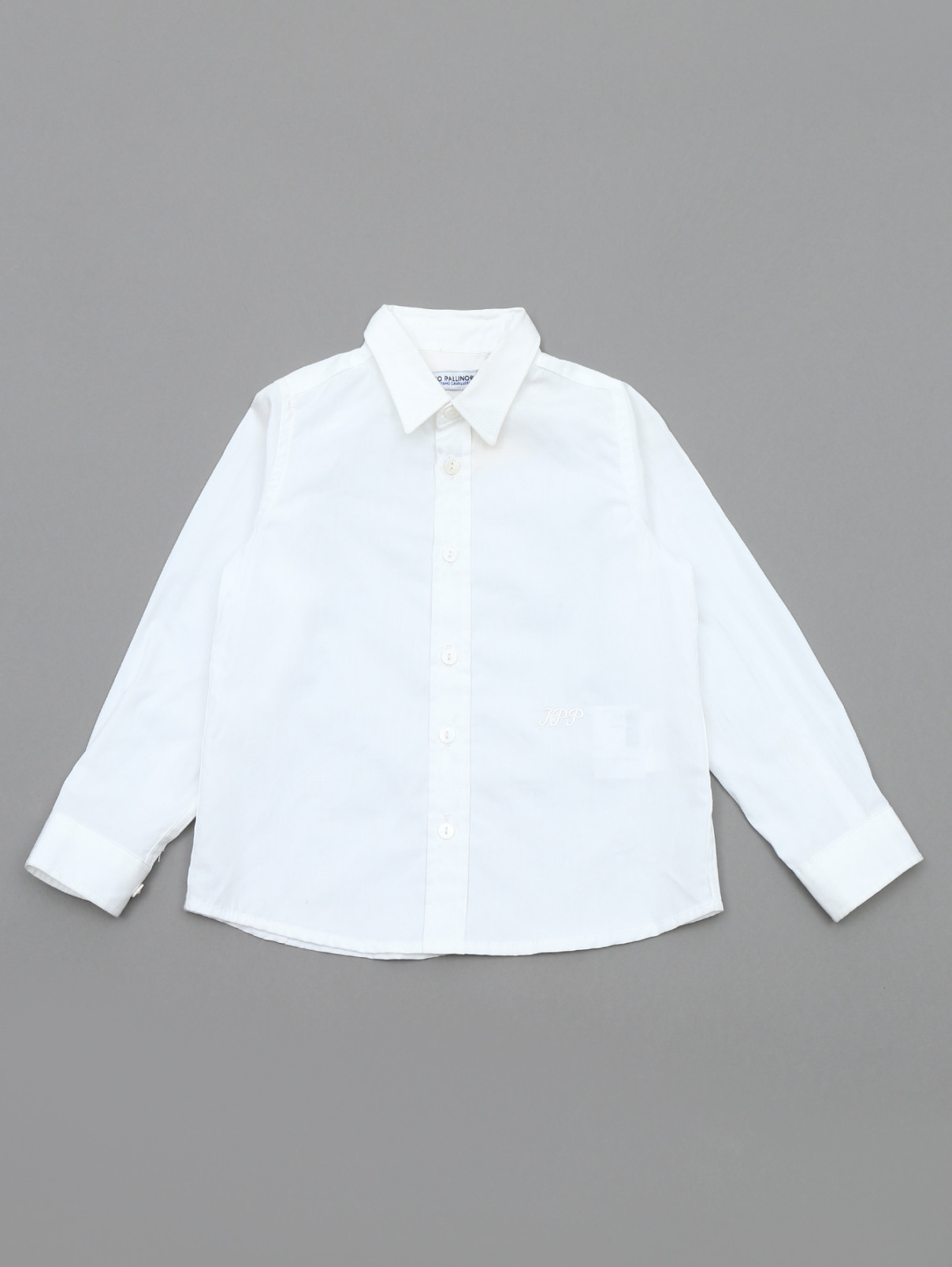 Рубашка из хлопка с вышивкой I Pinco Pallino  –  Общий вид  – Цвет:  Белый