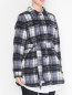 Рубашка-пальто из шерсти с узором "клетка" Marina Rinaldi  –  МодельВерхНиз