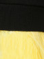 Блуза из хлопка с шелковыми рукавами и перьями страуса N21  –  Деталь
