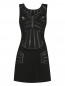 Трикотажное платье-мини с вставками из сетки La Perla  –  Общий вид
