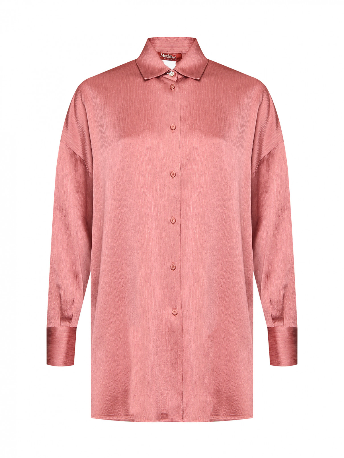 Блуза из жатой ткани Max Mara  –  Общий вид  – Цвет:  Розовый