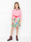 Пояс из текстиля с цветочным декором Aletta Couture  –  МодельОбщийВид