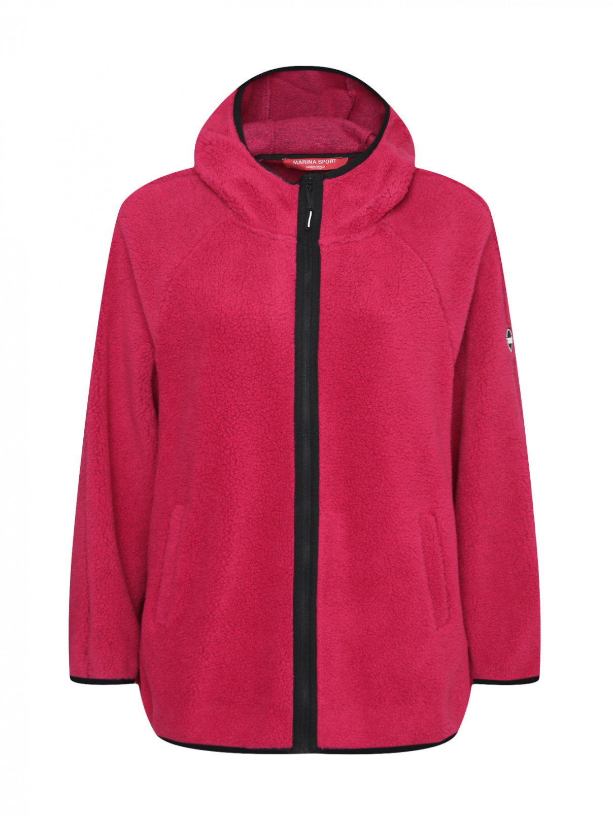 Куртка на молнии однотонная Marina Rinaldi  –  Общий вид  – Цвет:  Розовый