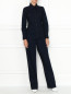 Джинсы из темного денима с контрастной отстрочкой Calvin Klein 205W39NYC  –  МодельОбщийВид