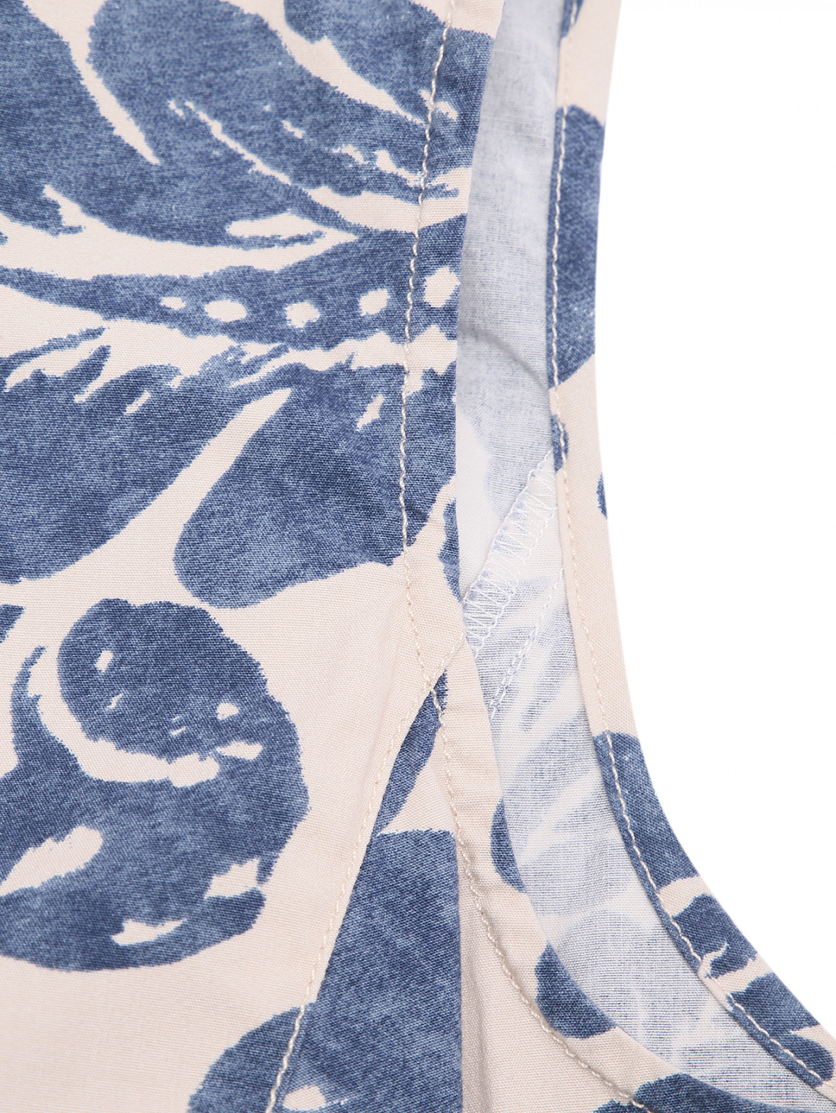Блуза из хлопка с узором без рукавов Persona by Marina Rinaldi  –  Деталь  – Цвет:  Узор