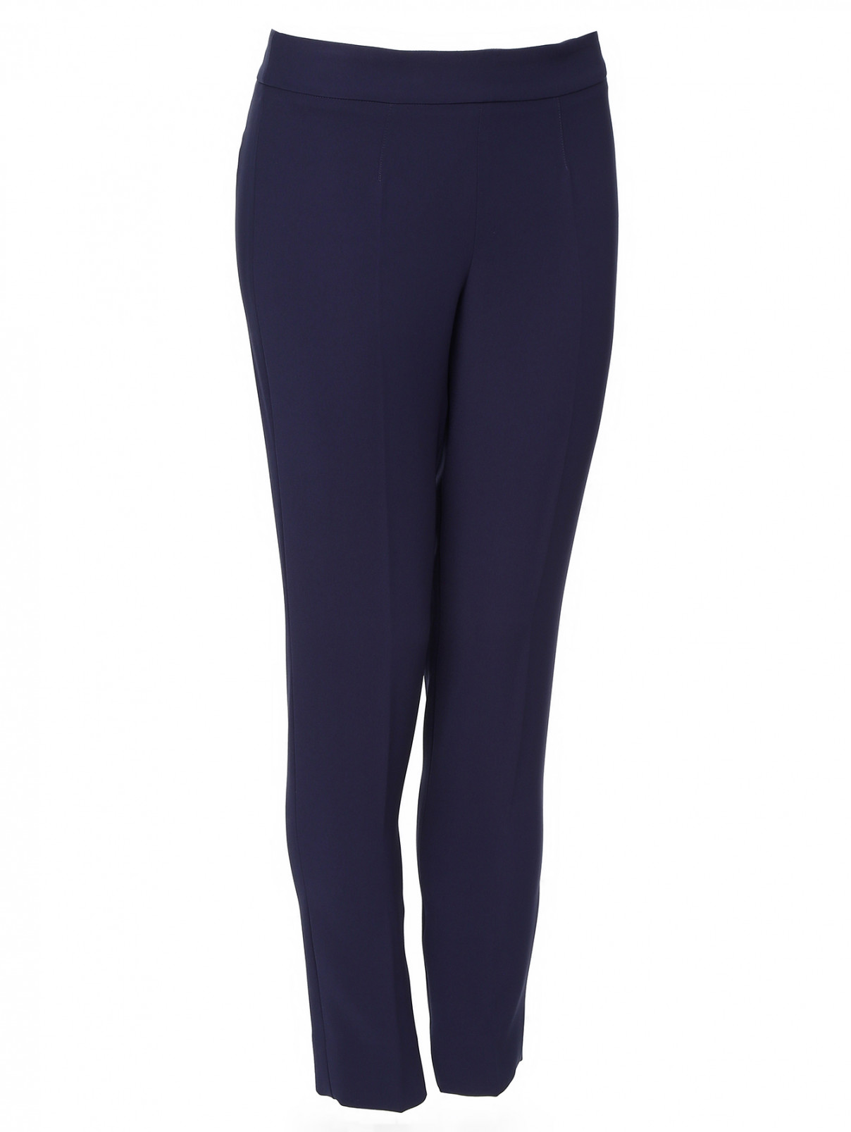 Классические брюки прямого кроя Emporio Armani  –  Общий вид  – Цвет:  Синий