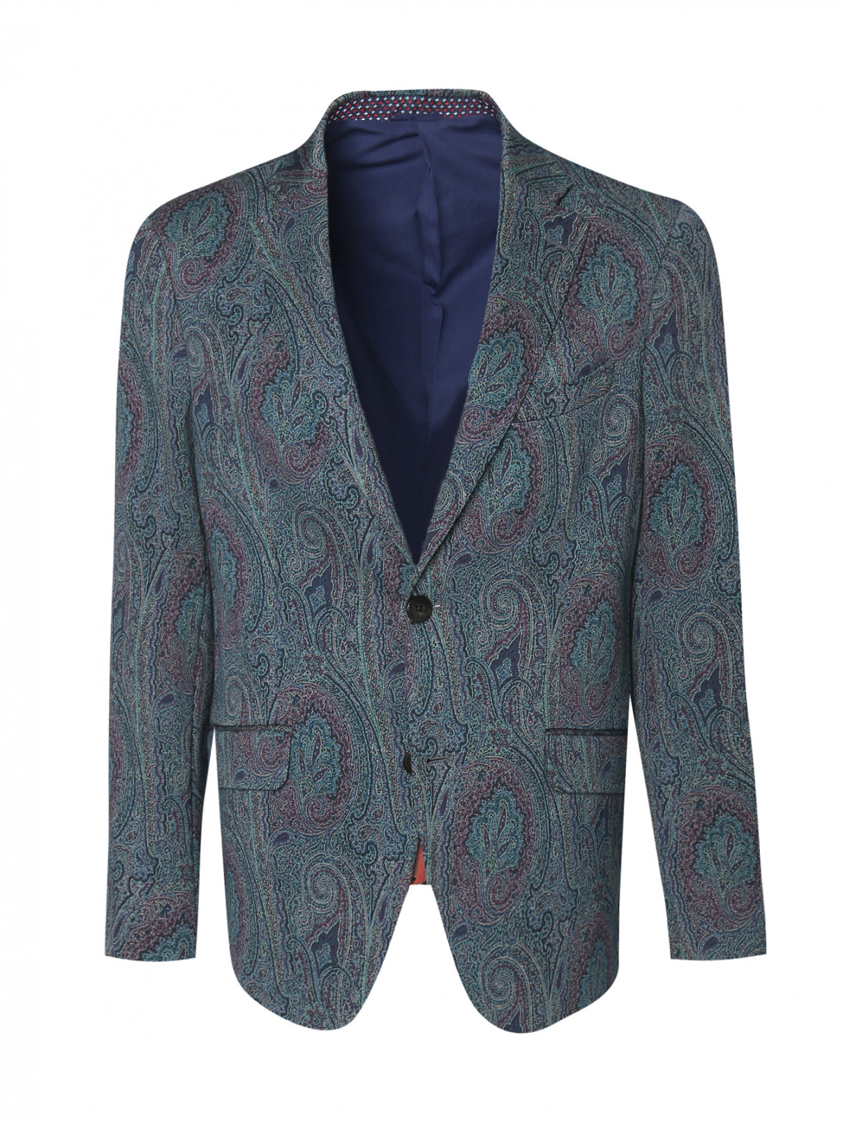 Пиджак из хлопка с узором Etro  –  Общий вид  – Цвет:  Узор