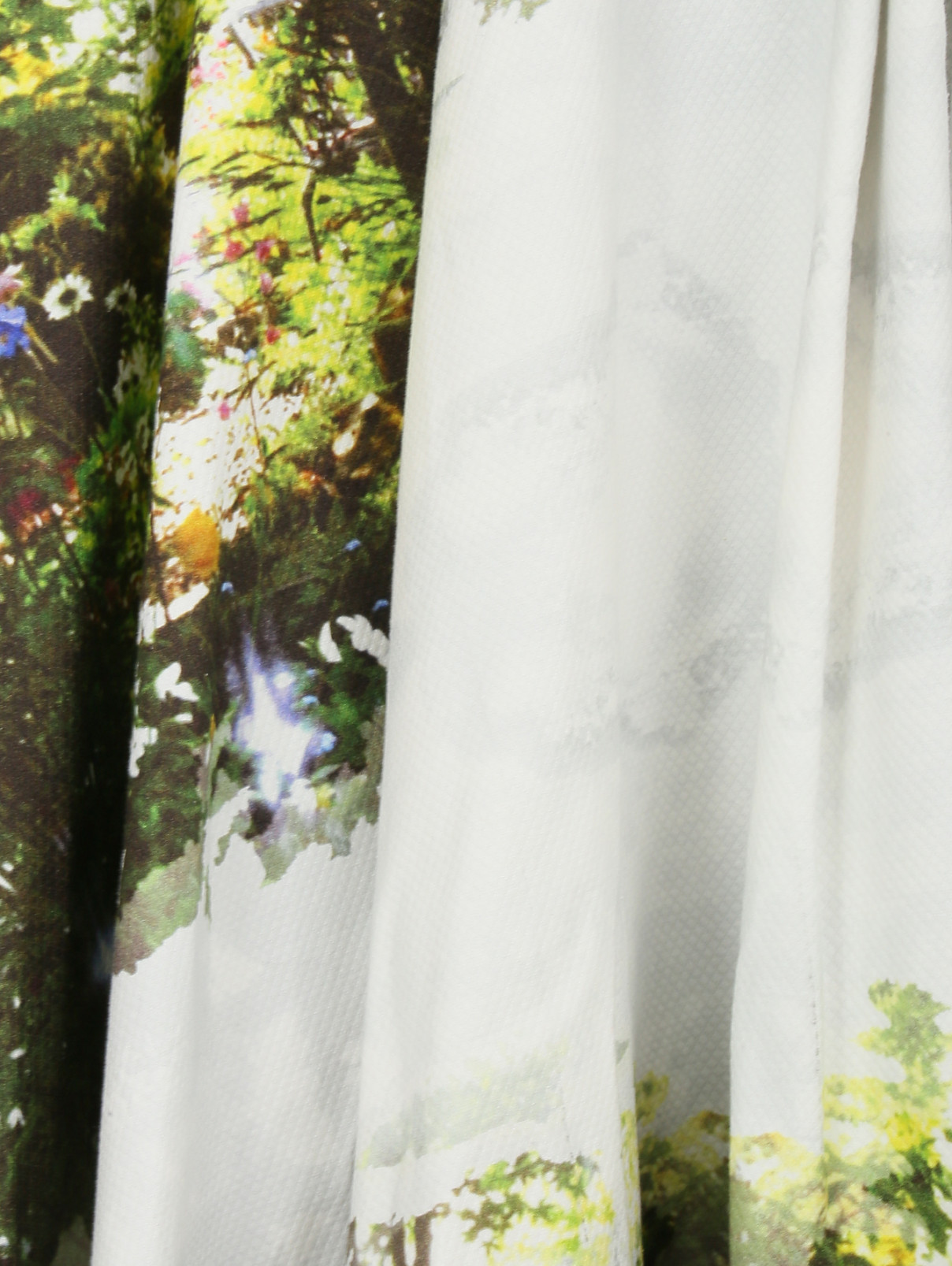 Пышная юбка-макси из хлопка Kira Plastinina  –  Деталь  – Цвет:  Узор