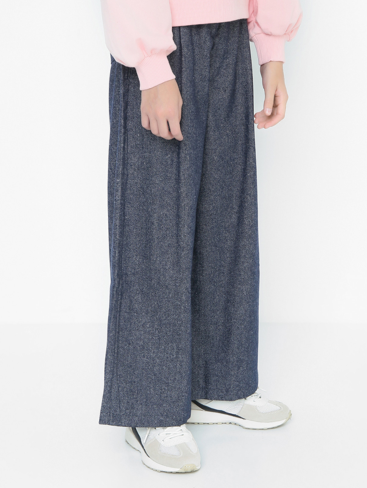 Широкие брюки со складками Aspesi  –  МодельВерхНиз  – Цвет:  Синий
