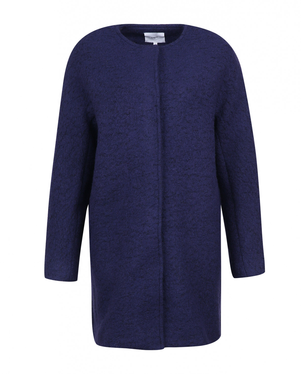 Пальто-оверсайз из шерсти Suncoo  –  Общий вид  – Цвет:  Синий