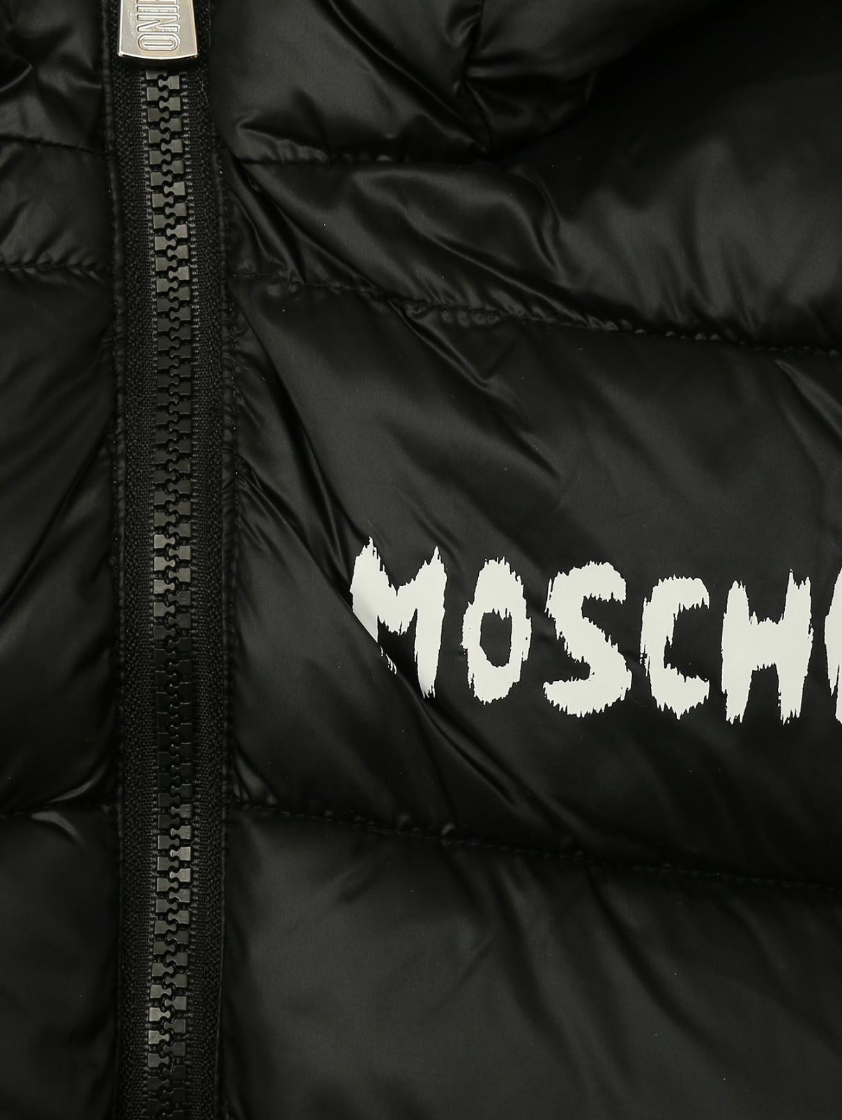 Утепленная куртка с карманами Moschino  –  Деталь1  – Цвет:  Черный