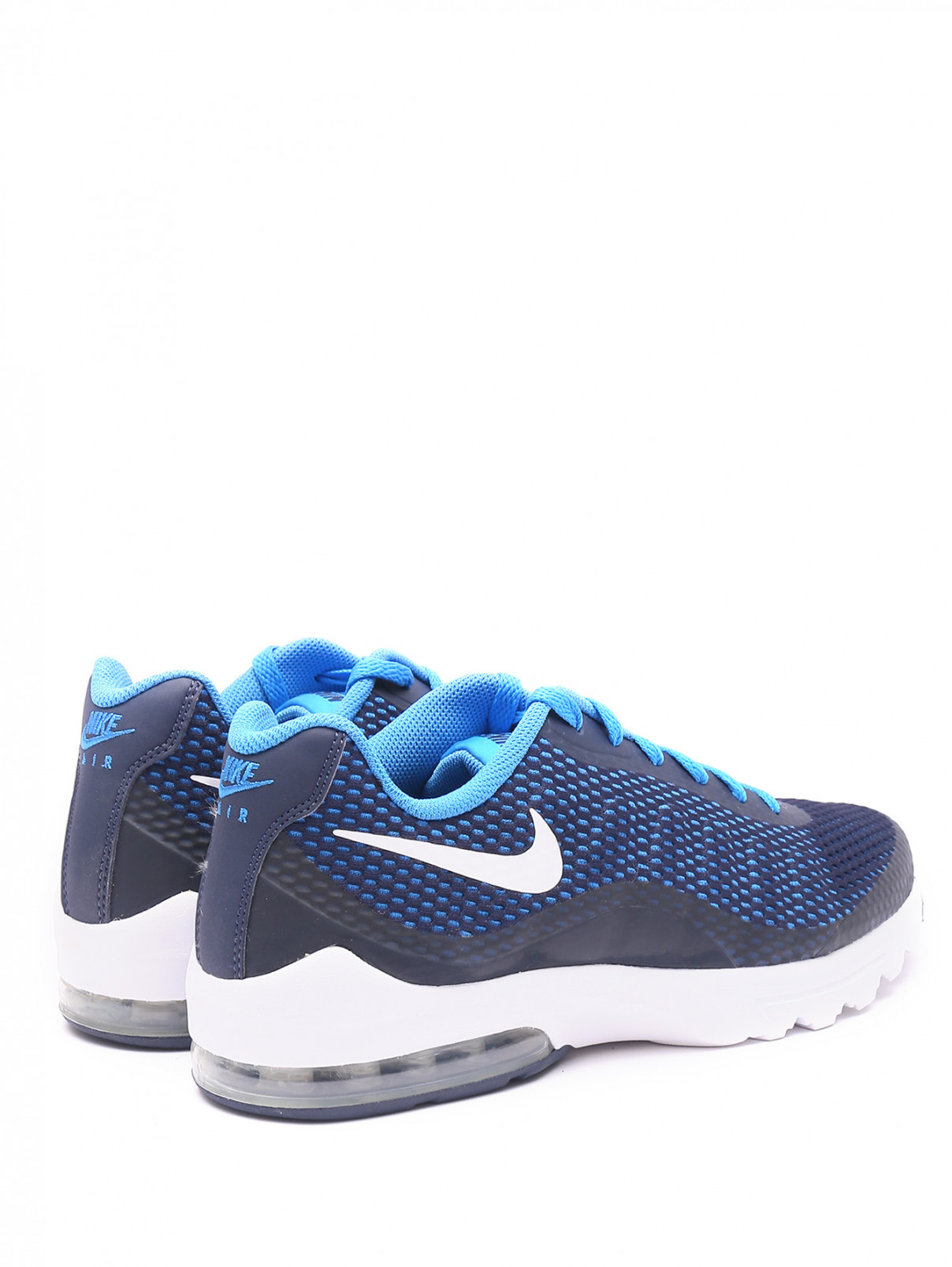 Кроссовки из текстиля с узором и логотипом Nike  –  Обтравка2  – Цвет:  Синий