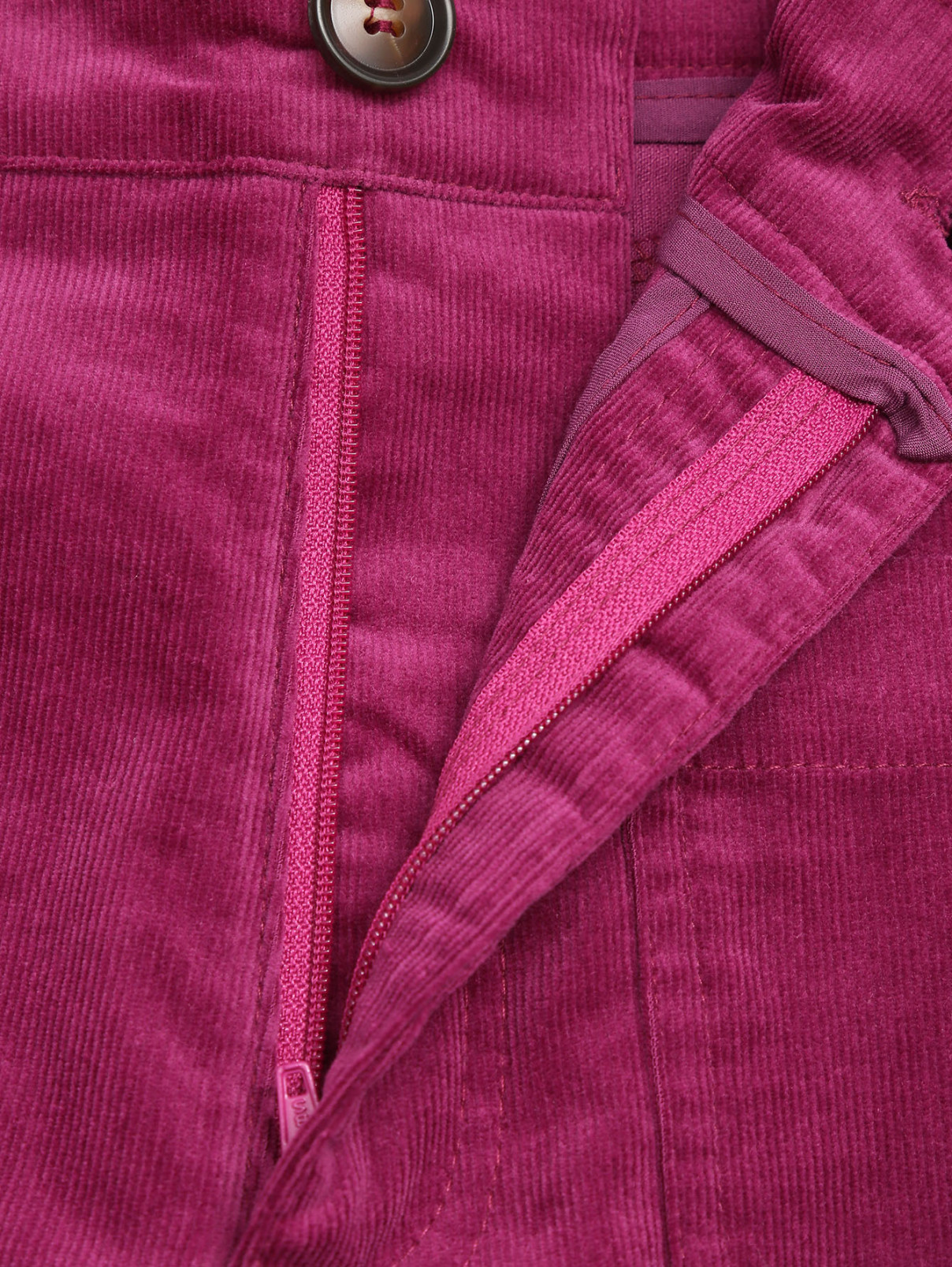 Однотонные брюки из хлопка с карманами Suncoo  –  Деталь1  – Цвет:  Красный