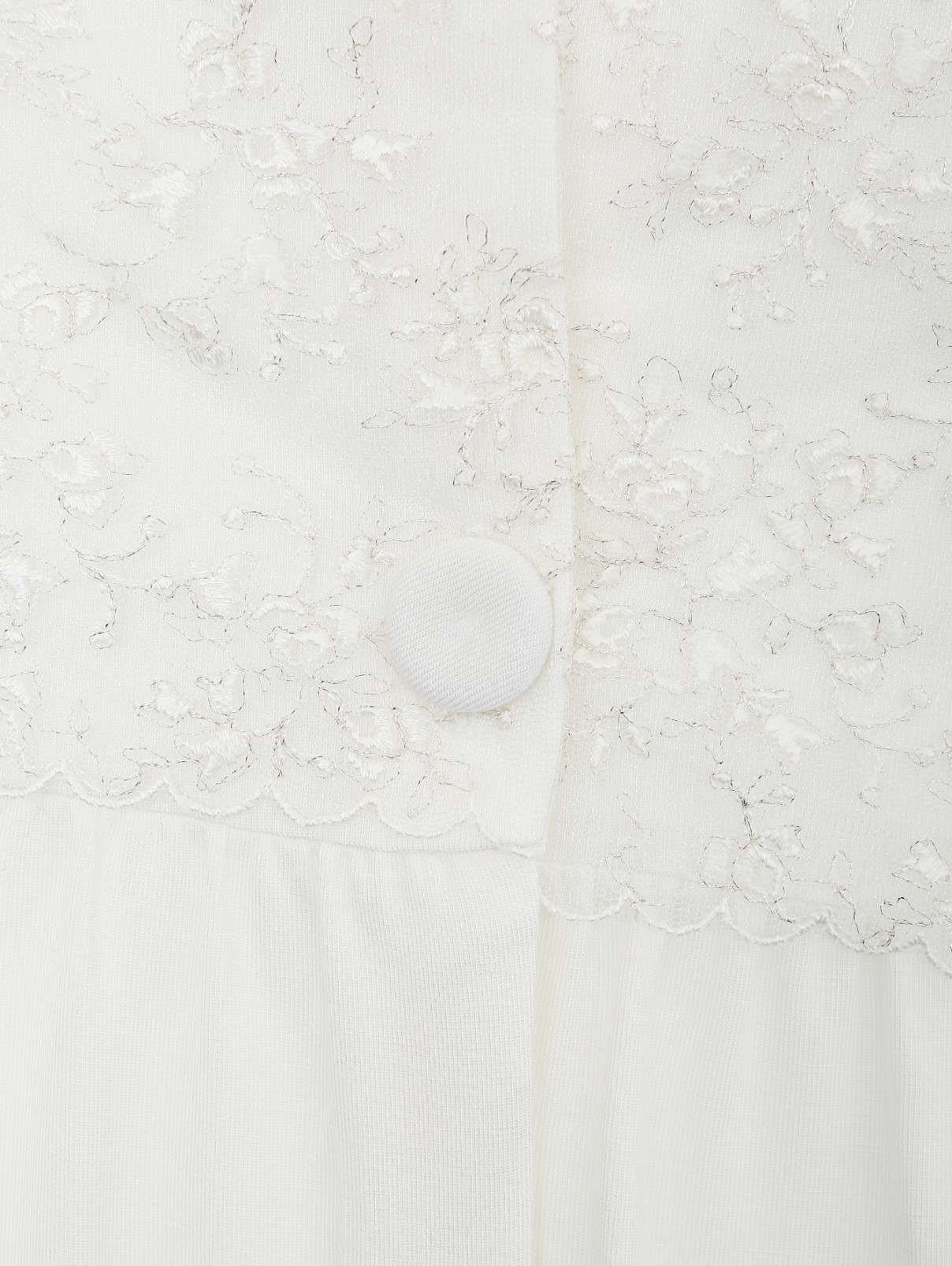 Сорочка трикотажная с кружевным декором La Perla  –  Деталь  – Цвет:  Белый
