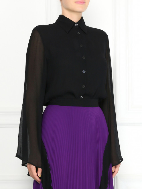 Блуза из прозрачного шелка Jean Paul Gaultier - Модель Верх-Низ
