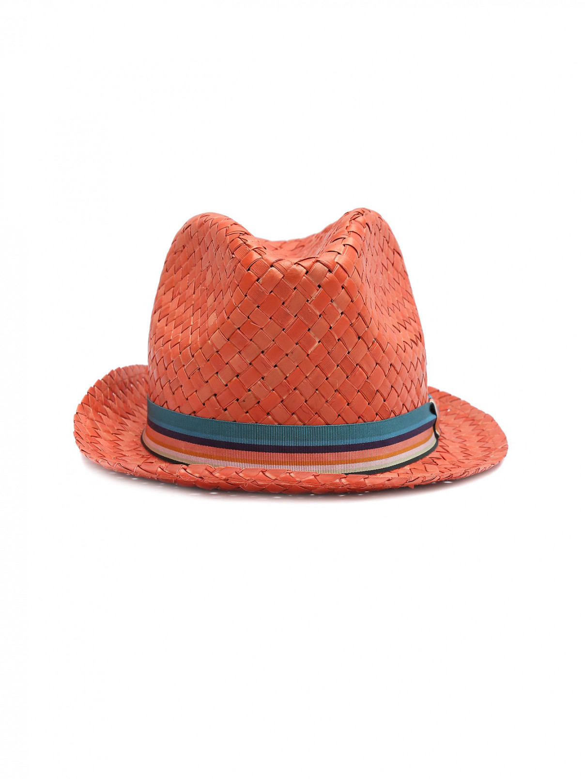 Плетеная шляпа из соломы Paul Smith  –  Общий вид  – Цвет:  Красный