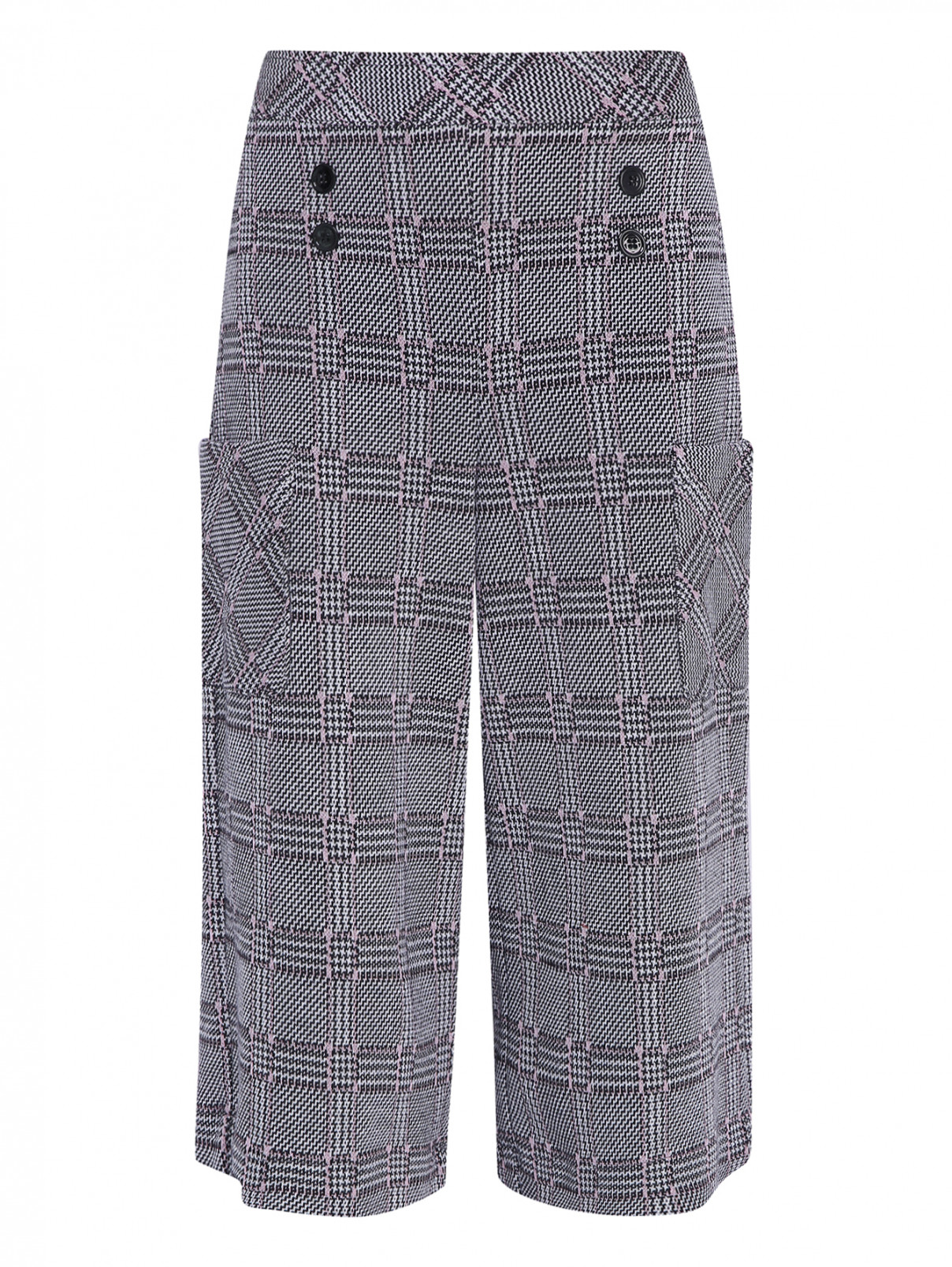 Укороченные брюки с накладными карманами Aletta  –  Общий вид  – Цвет:  Узор