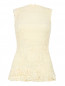 Блуза из кашемира и шелка, декорированная кружевом Ermanno Scervino  –  Общий вид