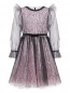 Платье с длинным рукавом и поясом Aletta Couture  –  Общий вид