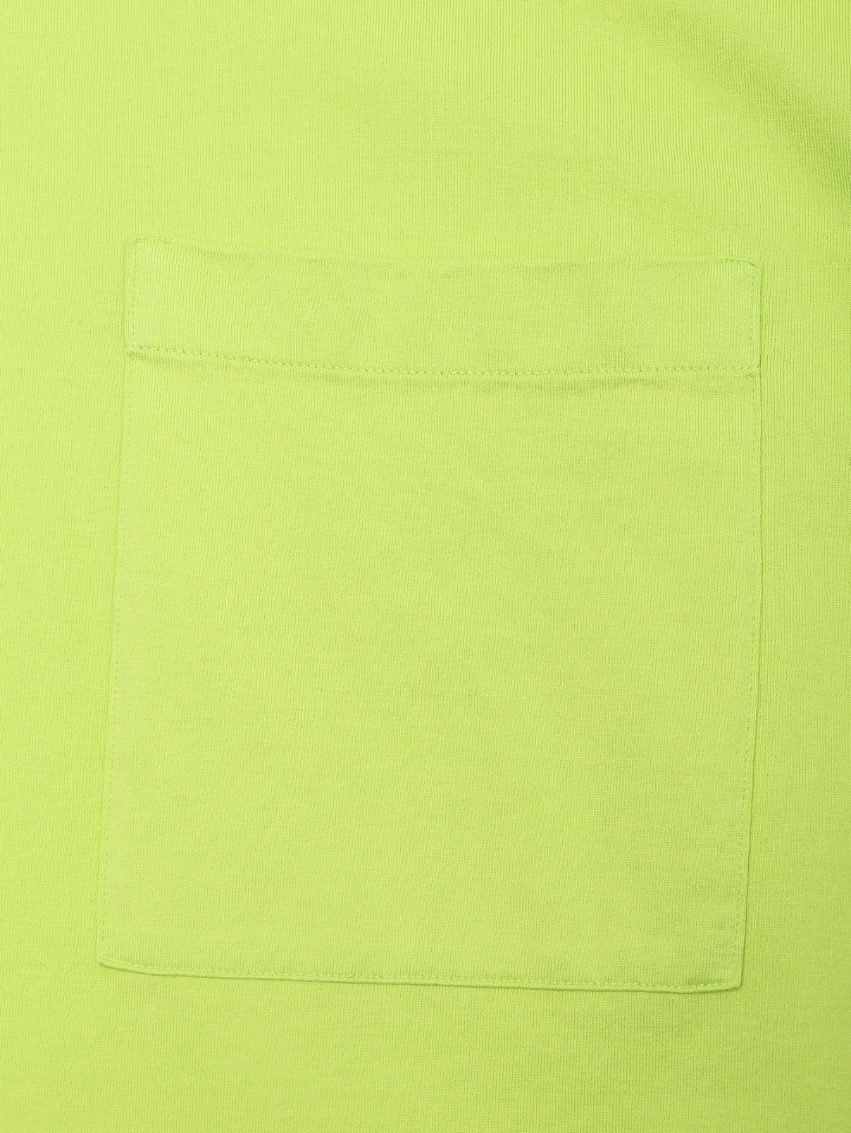 Футболка из хлопка с накладным карманом Piacenza Cashmere  –  Деталь1  – Цвет:  Зеленый