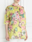 Блуза из рами с цветочным узором Voyage by Marina Rinaldi  –  Модель Верх-Низ