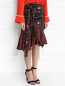 Шелковая юбка с цветочным принтом Edition10  –  Модель Верх-Низ