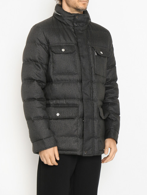 Куртка стеганая с накладными карманами Karl Lagerfeld - МодельВерхНиз